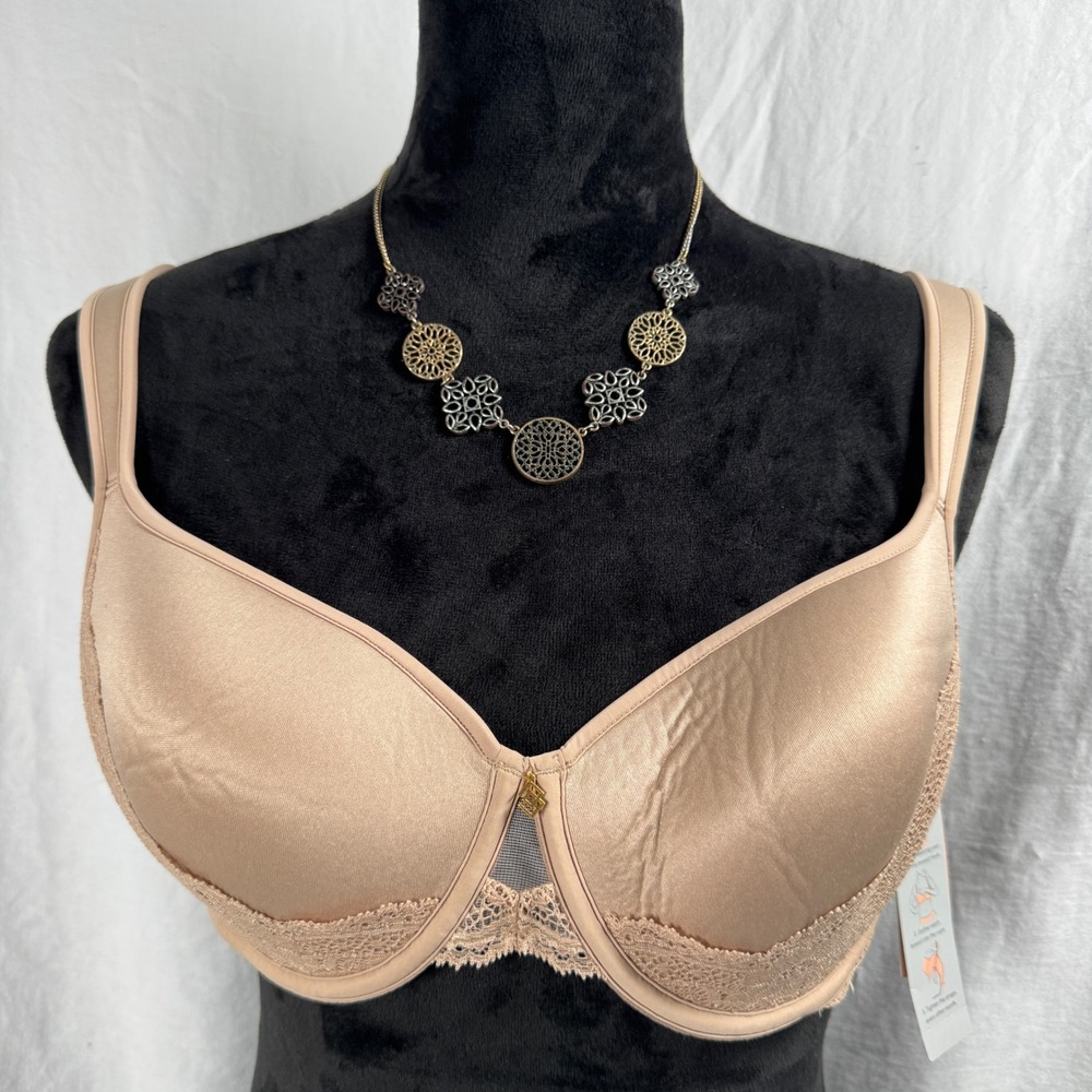 Women's ThirdLove 24/7 Lace Full Coverage Bra 38B Taupe Beige Nude NWT‎